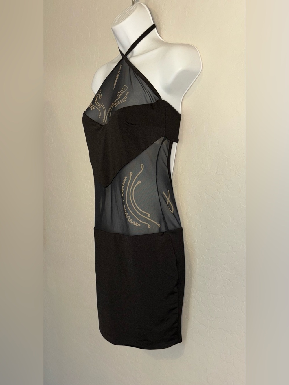 DI PETSA Venus Love Tattoo Mini Dress in Black Medium - Picture 5 of 12